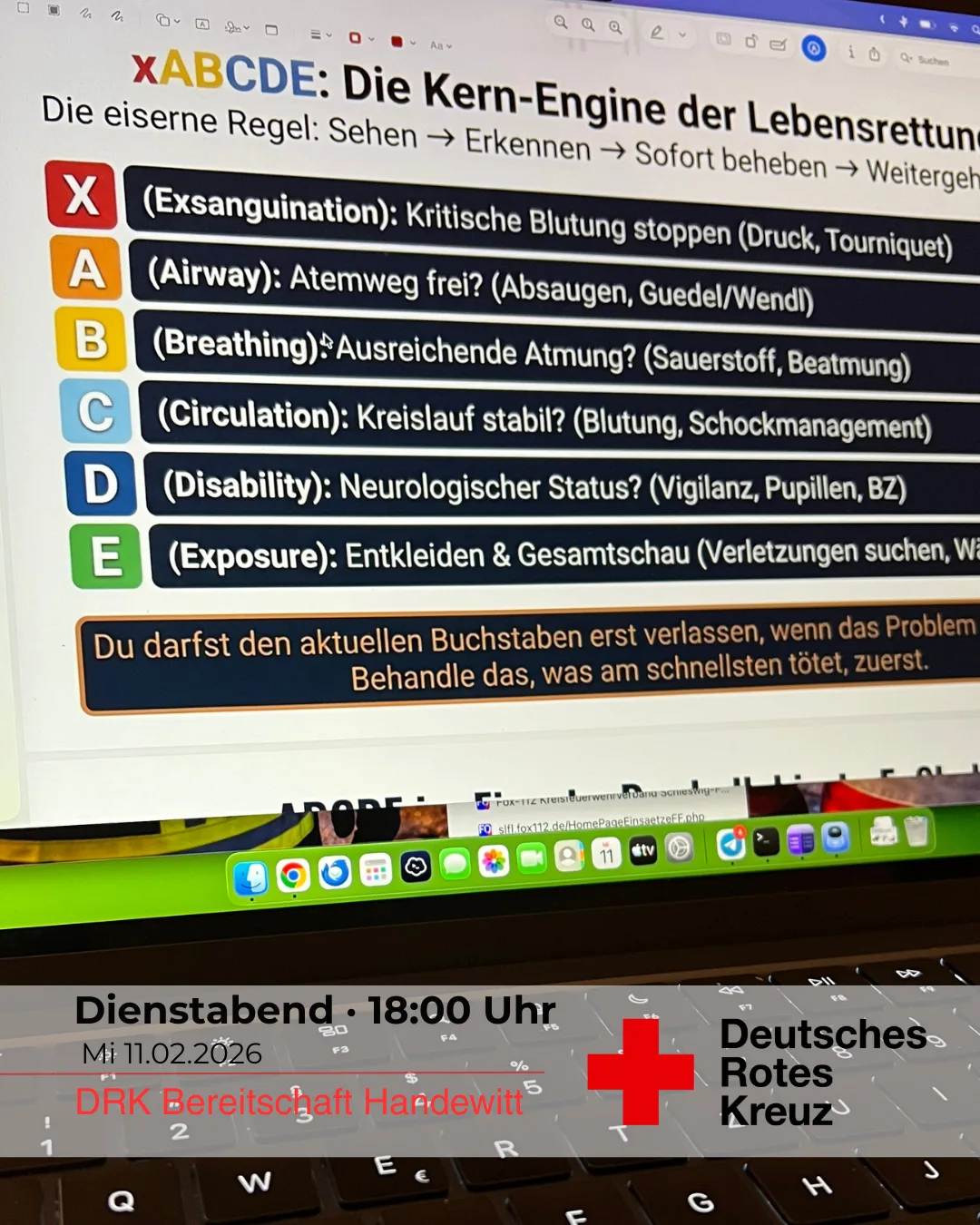 Dienstabend, 11. März 2026 – Thema: Rettungsdienst-Schemata